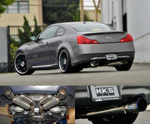 Carica l&#39;immagine nel visualizzatore di Gallery, HKS 08 Infiniti G37 Coupe Dual Hi-Power Titanium Tip Catback Exhaust