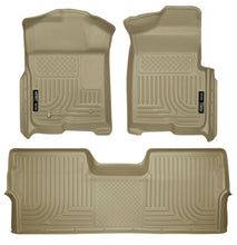 गैलरी व्यूवर में इमेज लोड करें, Husky Liners 09-12 Ford F-150 Super Crew Cab WeatherBeater Combo Tan Floor Liners