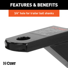 Carica l&#39;immagine nel visualizzatore di Gallery, Curt Vertical Receiver Ball Mount (1-1/4in Shank 3500lbs)