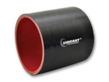 Charger l&#39;image dans la galerie, Vibrant 4.25in I.D. x 3in Long Gloss Black Silicone Hose Coupling