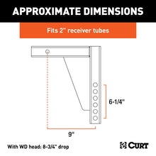 Carica l&#39;immagine nel visualizzatore di Gallery, Curt Weight Distribution Shank (2in Shank 8-3/4in Drop)