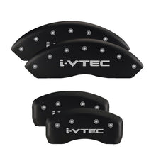 Cargar imagen en el visor de la galería, MGP 4 Caliper Covers Engraved Front Honda Engraved Rear H Logo Black finish silver ch
