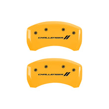 Carica l&#39;immagine nel visualizzatore di Gallery, MGP 4 Caliper Covers Engraved F &amp; R Stripes/Challenger Yellow Finish Black Char 2006 Dodge Charger