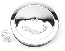 गैलरी व्यूवर में इमेज लोड करें, Edelbrock Air Cleaner Pro-Flo Series Round Steel Top Paper Element 14In Dia X 3 75In Dropped Base