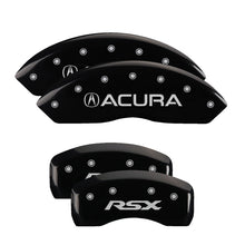 गैलरी व्यूवर में इमेज लोड करें, MGP 4 Caliper Covers Engraved Front Acura Engraved Rear RSX Black finish silver ch