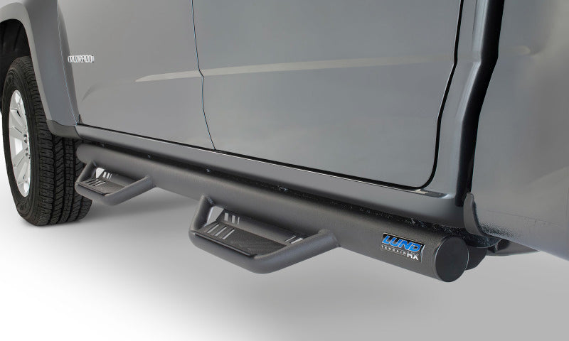 Lund 15-17 Chevy Silverado 2500 Crew Cab Terrain HX Step Nerf Bars - Black