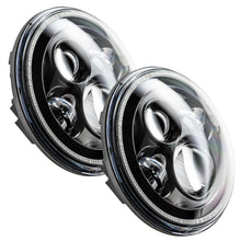 Cargar imagen en el visor de la galería, Oracle 7in High Powered LED Headlights - Black Bezel - White