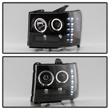 Charger l&#39;image dans la galerie, Spyder GMC Sierra 1500/GMC Sierra Denali 08-13 Projector LED Halo- LED All Blk PRO-YD-GS07-HL-BKV2