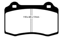 Carica l&#39;immagine nel visualizzatore di Gallery, EBC 92-00 Dodge Viper 8.0 Yellowstuff Front Brake Pads