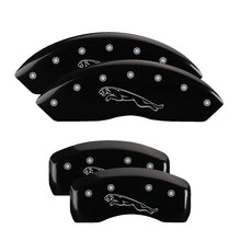 Charger l&#39;image dans la galerie, MGP 4 Caliper Covers Engraved Front &amp; Rear MGP Black finish silver ch