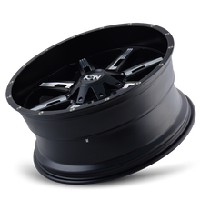 Load image into Gallery viewer, ION Type 184 17x9 / 5x114.3 BP / -12mm Offset / 87mm Hub Satin Black/Milled Spokes Wheel
