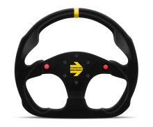 Carica l&#39;immagine nel visualizzatore di Gallery, Momo MOD30 Buttons Steering Wheel 320 mm -  Black Suede/Black Spokes/1 Stripe