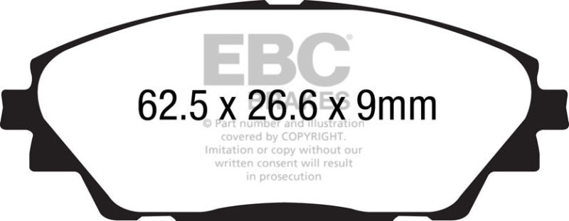 EBC 14+ Mazda 3 2.0 (Japan Build) Redstuff Front Brake Pads - 2to4wheels