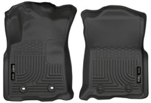 Laden Sie das Bild in den Galerie-Viewer, Husky Liners 2016 Toyota Tacoma w/ Manual Trans WeatherBeater Front Black Floor Liners - 2to4wheels