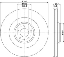 गैलरी व्यूवर में इमेज लोड करें, Hella Pagid Front High Carbon Brake Rotor - 05-09 Audi A8