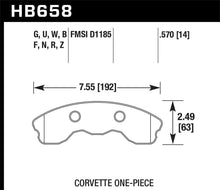 Laden Sie das Bild in den Galerie-Viewer, Hawk 06-10 Chevy Corvette (Improved Pad Design) Front HP+ Sreet Brake Pads