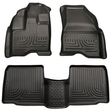 Laden Sie das Bild in den Galerie-Viewer, Husky Liners 09-13 Lincoln MKS WeatherBeater Combo Black Floor Liners