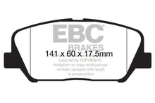 गैलरी व्यूवर में इमेज लोड करें, EBC 12-15 Hyundai Veloster 1.6 Turbo Greenstuff Front Brake Pads