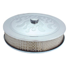 Laden Sie das Bild in den Galerie-Viewer, Spectre Air Cleaner 14in. x 3in. Flamed Chrome - White Paper