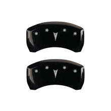 Charger l&#39;image dans la galerie, MGP 4 Caliper Covers 98-02 Pontiac Firebird (Ex WS6) Front Pontiac Rear Arrow Blk Finish Silver Char