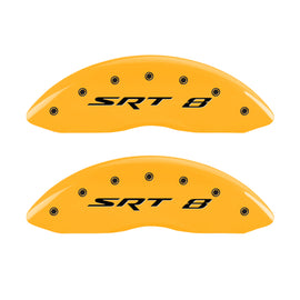 MGP 4 Caliper Covers Engraved Front & Rear Srt8 Yellow Finish Black Char 2006 Jeep Commander