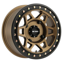 Charger l'image dans la galerie, Method MR405 UTV Beadlock 15x7 5+2/+38mm Offset 4x136 106mm CB Method Bronze w/Matte Blk Ring Wheel