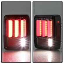 Carica l&#39;immagine nel visualizzatore di Gallery, Spyder 07-16 Jeep Wrangler Version 2 Light Bar LED Tail Lights - Black (ALT-YD-JWA07V2-LBLED-BK)
