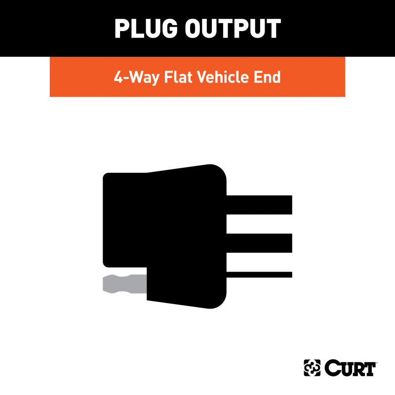 Curt 17-19 Kia Sportage Custom Wiring Harness (4-Way Flat Output)