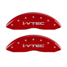 Carica l&#39;immagine nel visualizzatore di Gallery, MGP 4 Caliper Covers Engraved Front &amp; Rear i-Vtec Red finish silver ch