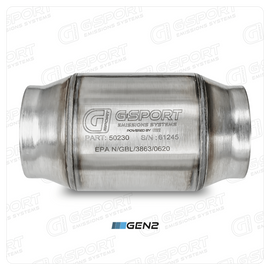 GESI G-Sport 400 CPSI GEN 2 EPA Approved 3.0in Inlet/Outlet Catalytic Converter
