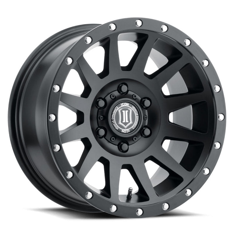 ICON Compression 18x9 6x5.5 25mm Offset 5.75in BS 95.1mm Bore Satin Black Wheel