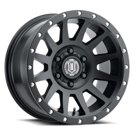 ICON Compression 18x9 6x5.5 25mm Offset 5.75in BS 95.1mm Bore Satin Black Wheel