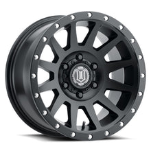 गैलरी व्यूवर में इमेज लोड करें, ICON Compression 17x8.5 6x135 6mm Offset 5in BS 87.1mm Bore Satin Black Wheel