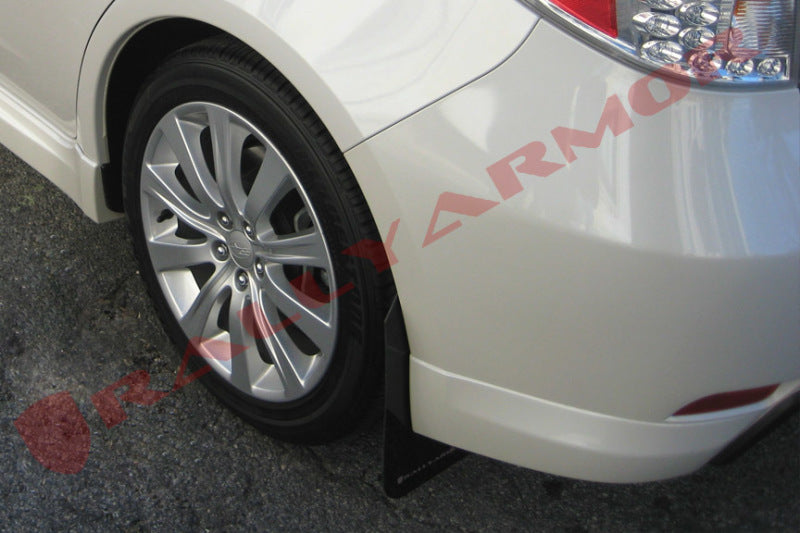 Rally Armor 08-10 WRX (hatch & sedan) / 08-11 Subaru 2.5i UR Black Mud Flap w/ Grey Logo - 2to4wheels