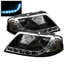 Carica l&#39;immagine nel visualizzatore di Gallery, Spyder Volkswagen Passat 01-05 Projector Headlights DRL Black High H1 Low H1 PRO-YD-VP01-DRL-BK