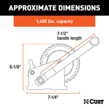 Carica l&#39;immagine nel visualizzatore di Gallery, Curt Hand Winch (1400lbs 7-1/2in Handle)