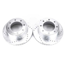 Carica l&#39;immagine nel visualizzatore di Gallery, Power Stop 05-12 Ford F-250 Super Duty Rear Evolution Drilled &amp; Slotted Rotors - Pair
