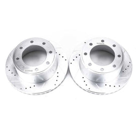Power Stop 05-12 Ford F-250 Super Duty Rear Evolution Drilled & Slotted Rotors - Pair