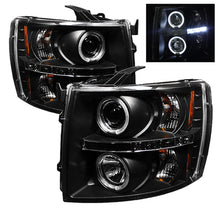 गैलरी व्यूवर में इमेज लोड करें, Spyder Chevy Silverado 1500 07-13 Projector Headlights LED Halo LED Blk PRO-YD-CS07-HL-BK