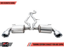 Carica l&#39;immagine nel visualizzatore di Gallery, AWE 2020 Toyota Supra A90 Non-Resonated Touring Edition Exhaust - 5in Chrome Silver Tips