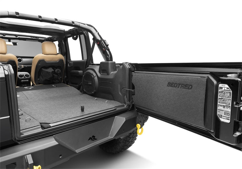 BedRug 2018+ Jeep JL 4 Door BedTred 4pc Rear Cargo Kit (w/o Gap Hider)