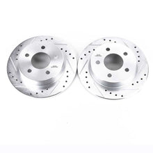 गैलरी व्यूवर में इमेज लोड करें, Power Stop 94-04 Ford Mustang Rear Evolution Drilled &amp; Slotted Rotors - Pair