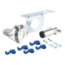 Load image into Gallery viewer, Curt 6-Way Round Connector Plug &amp; Socket w/Hardware (Packaged)