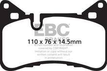 Laden Sie das Bild in den Galerie-Viewer, EBC 14 Mercedes-Benz C63 AMG (W204) 6.2 Redstuff Rear Brake Pads