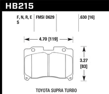 Carica l'immagine nel visualizzatore di Gallery, Hawk 93-98 Toyota Supra TT HPS Street Front Brake Pads