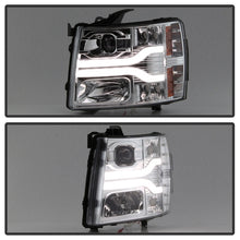 Laden Sie das Bild in den Galerie-Viewer, Spyder Chevy Silverado 1500 07-13 Version 3 Projector Headlights - Chrome PRO-YD-CS07V3-LBDRL-C