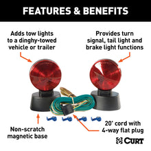 Carica l&#39;immagine nel visualizzatore di Gallery, Curt Magnetic Tow Lights w/Storage Case