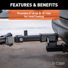 Carica l&#39;immagine nel visualizzatore di Gallery, Curt Receiver Hitch Adapter (2in Shank / 4in Drop / 7500 lbs)