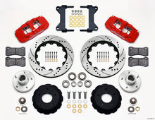 गैलरी व्यूवर में इमेज लोड करें, Wilwood AERO6 Front Hub Kit 14.00 Drilled-Red Chevy C-10 60-87 CPP Drop Spindle