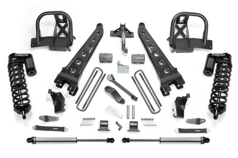 Fabtech 11-16 Ford F350/450 4WD 8 Lug 6in Radius Arm System w/DL 4.0 Coilovers & Rear DL Shocks
